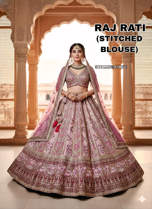 Engaging Onion Pink Position print lehenga