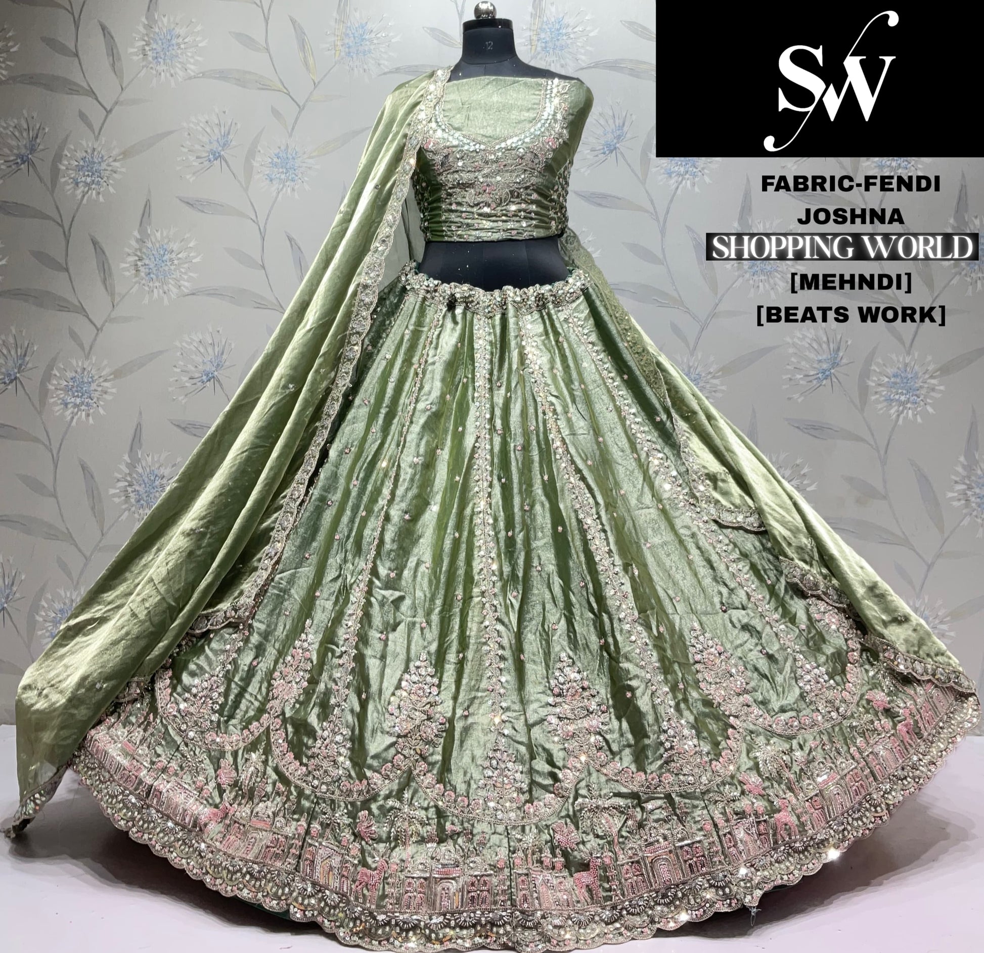 Mehendi Green Fendi Lehenga Mehendi Green Fendi Lehenga