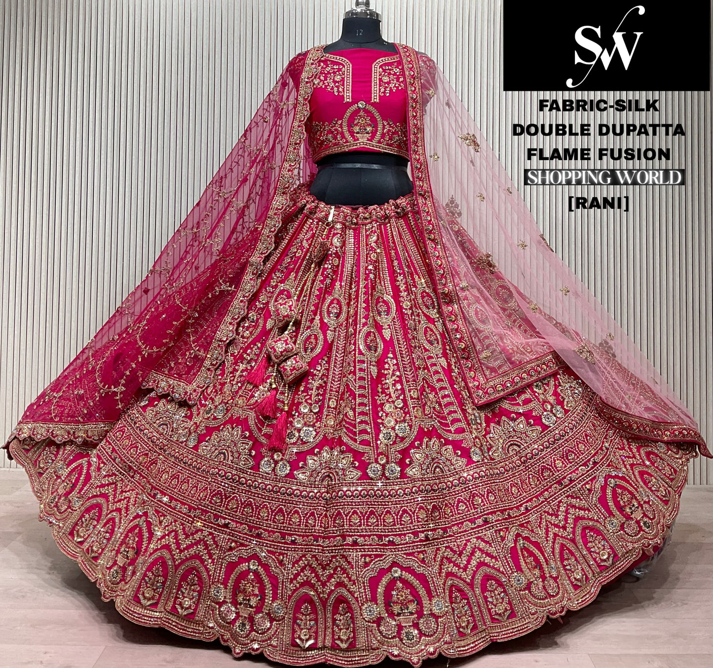 Red Silk Bridal lehenga
