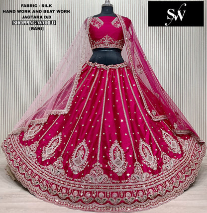 Red Silk Bridal lehenga