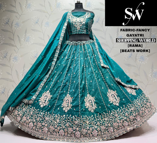 Rama green Fancy lehenga