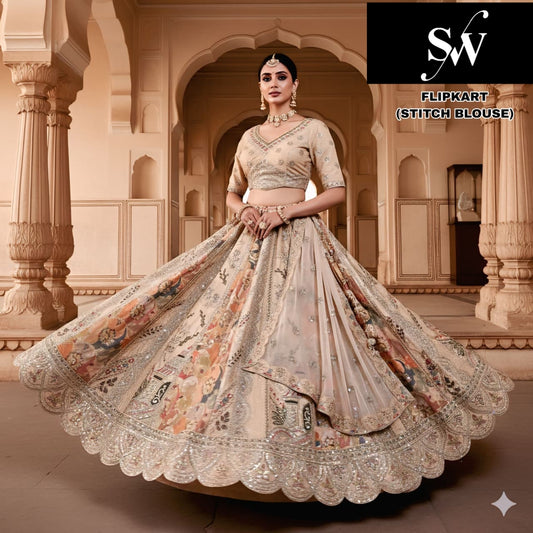 Mustard Lavender Pink Chiku golden crop top Lehenga