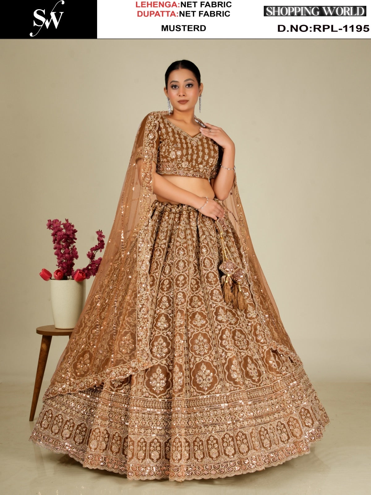 Firozi Blue Net Lehenga - Shopping World