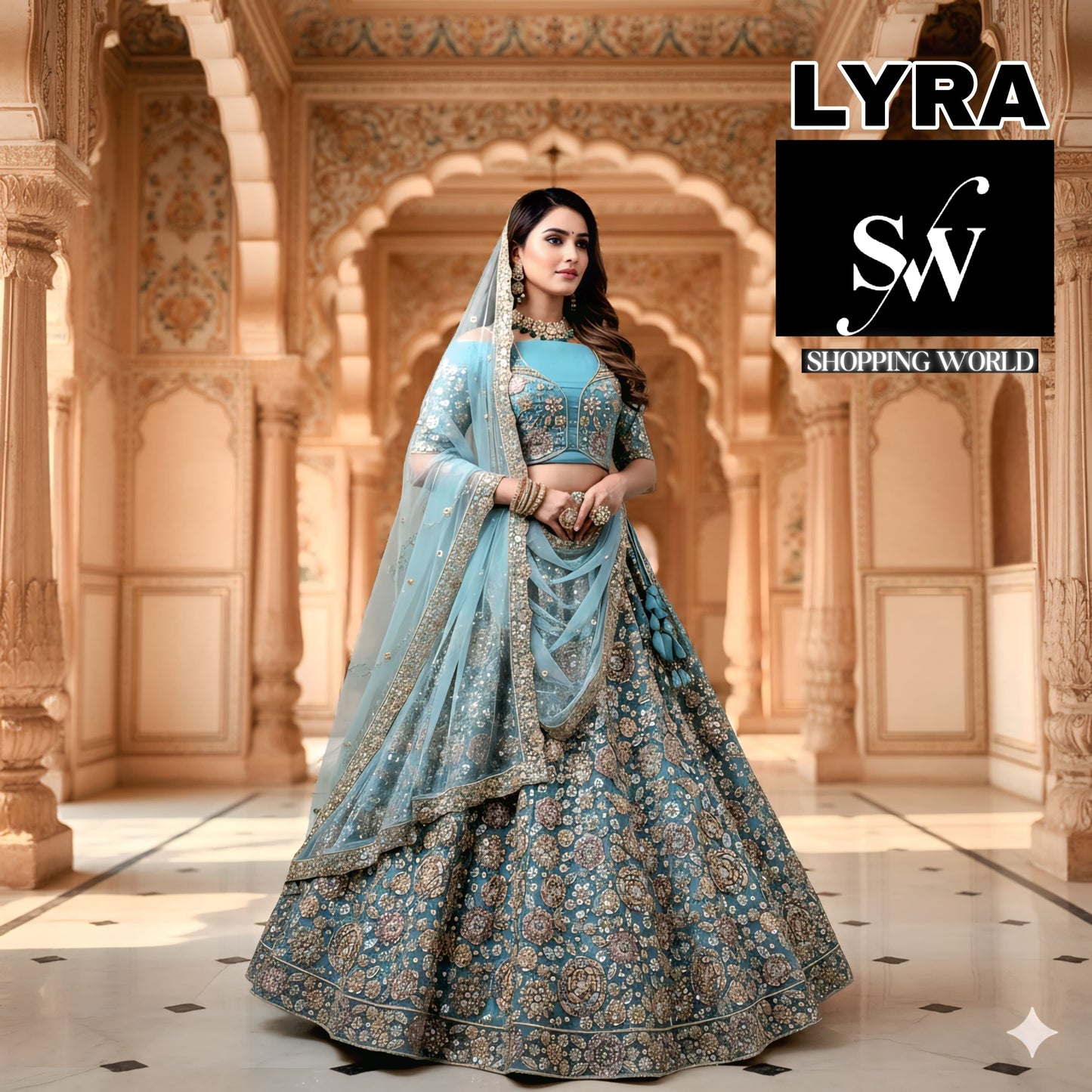 Cream White Ready to wear Net Crop top Lehenga - Shopping World