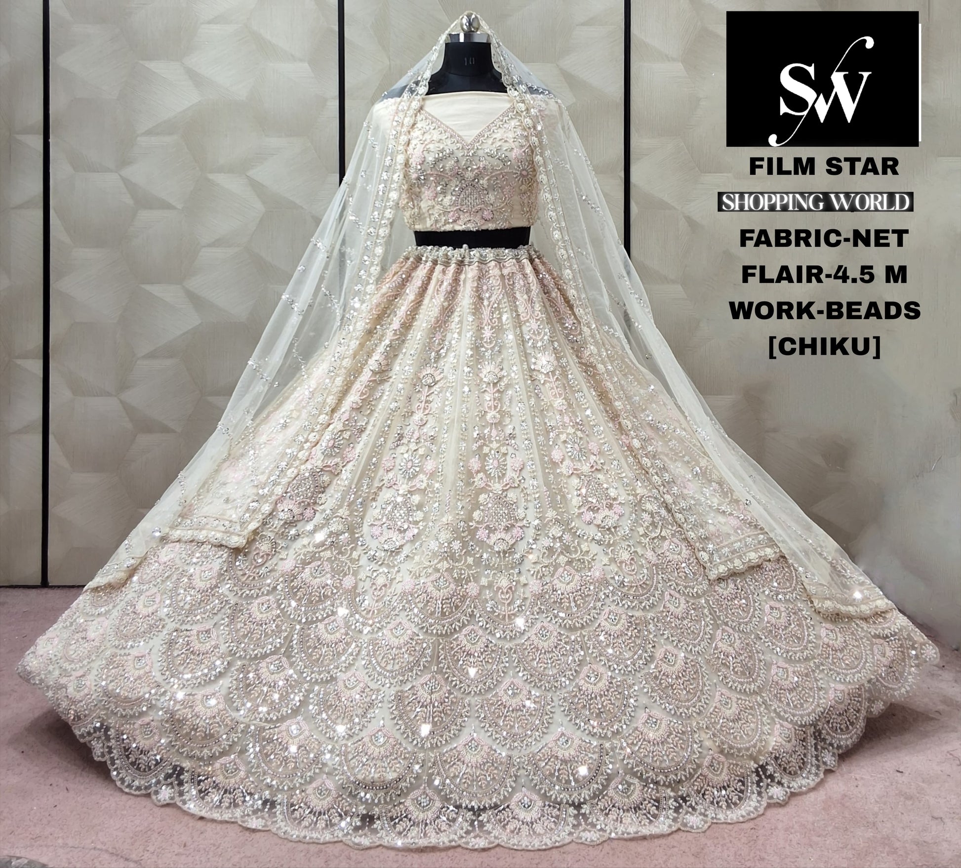 White Net Lehenga - Shopping World