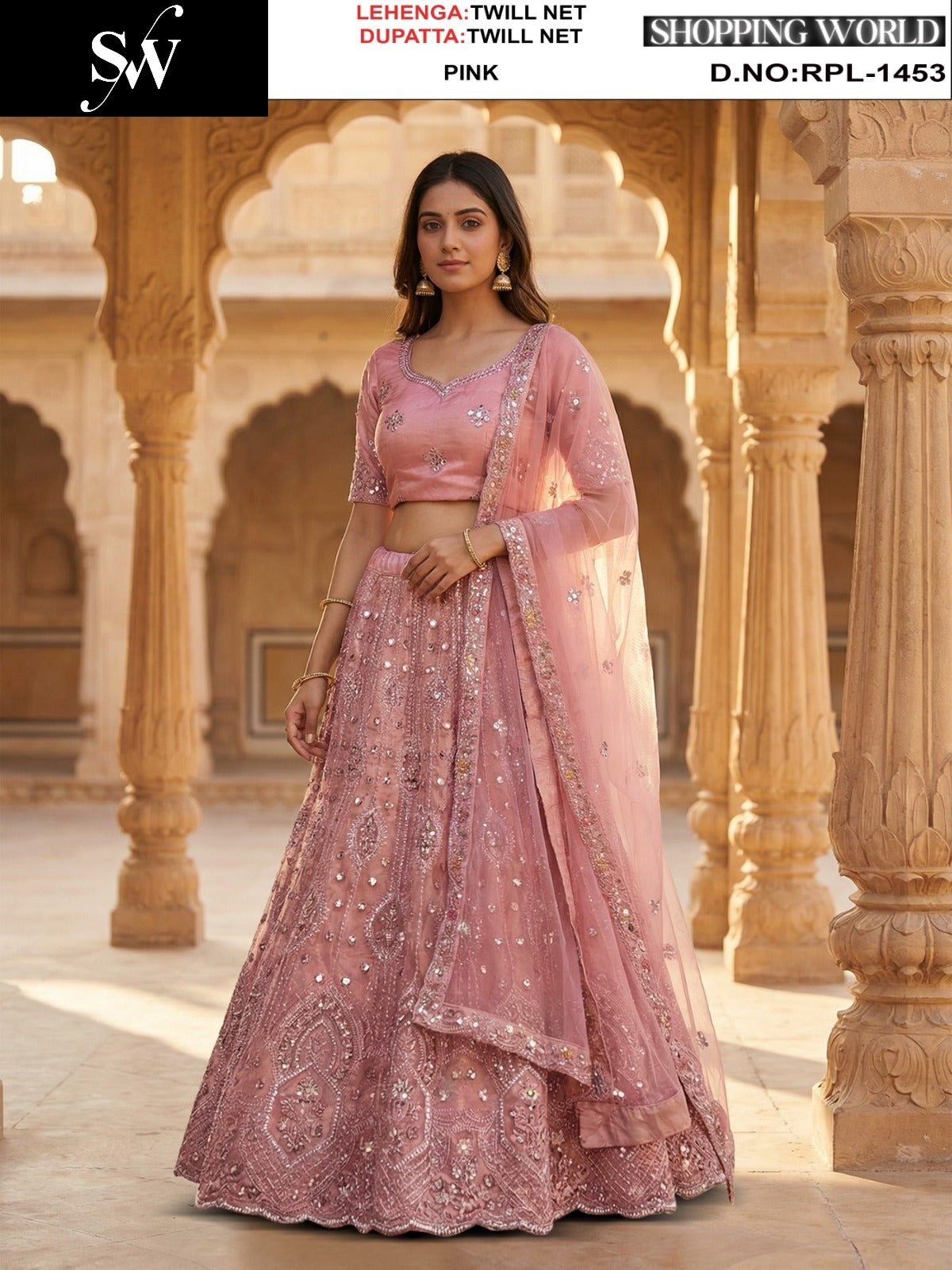 Purple Twill Net lehenga