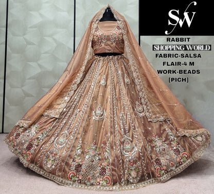 Peach Salsa Lehenga