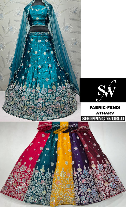 Pink Green Maroon yellow Haldi Mehendi Blue Purple Lehenga