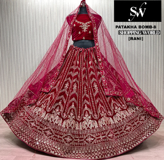 Rani pink Bridal Lehenga