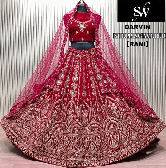 Rani pink Bridal Lehenga
