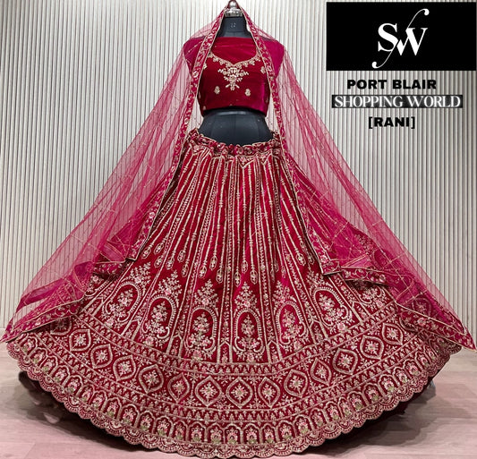 Rani pink Bridal Lehenga