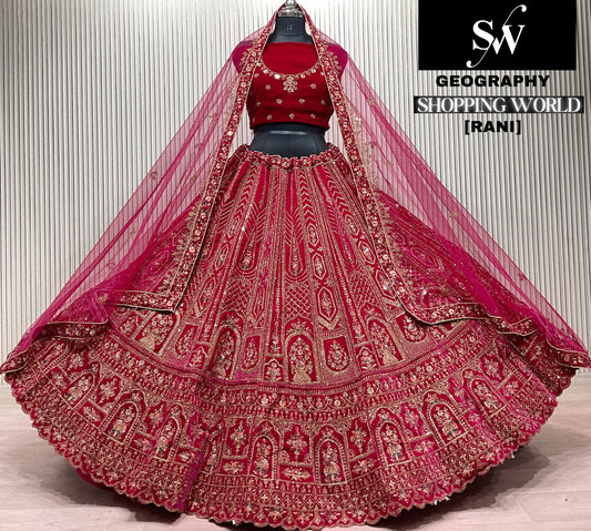 Rani pink Bridal Lehenga