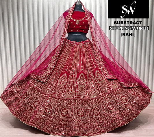 Rani pink Bridal Lehenga
