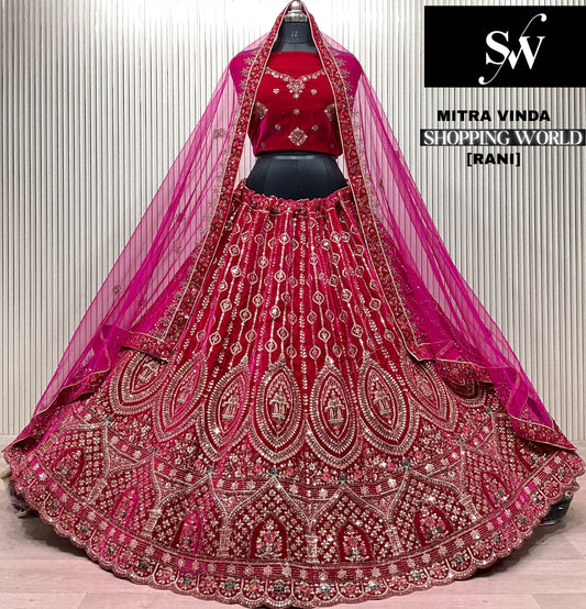 Rani pink Bridal Lehenga
