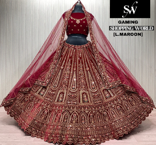 Light Maroon Bridal Lehenga