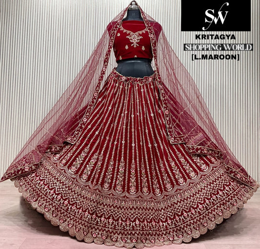 Light Maroon Bridal Lehenga