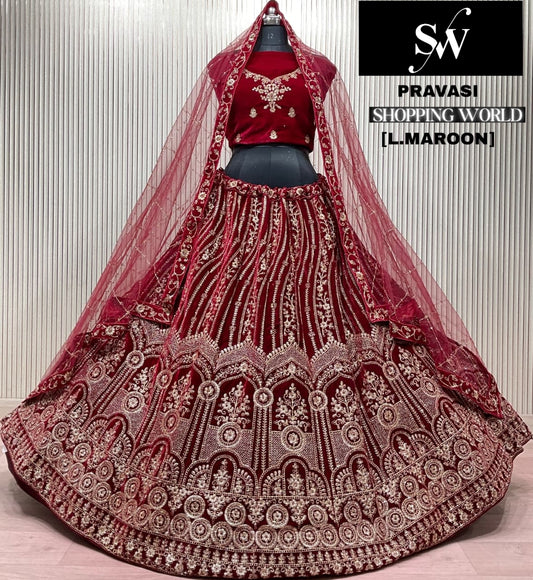 Light Maroon Bridal Lehenga