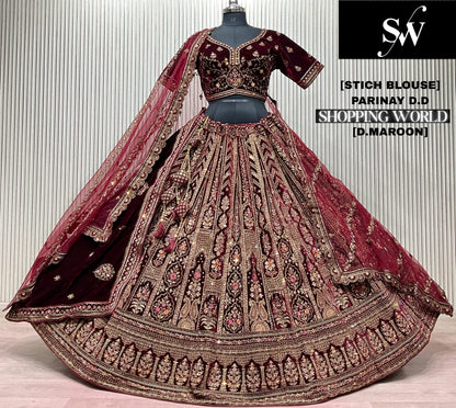 Light Maroon Bridal Lehenga