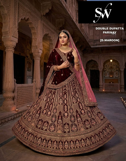 Light Maroon Bridal Lehenga