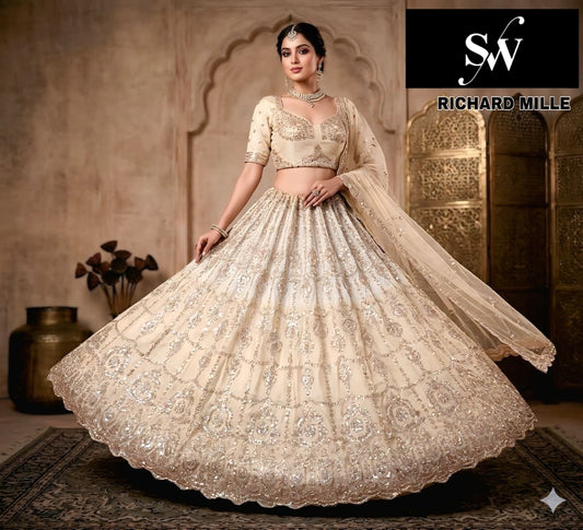 Chiku golden Crop Top Lehenga