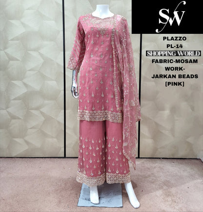 Pink Mossam Plazo Suit