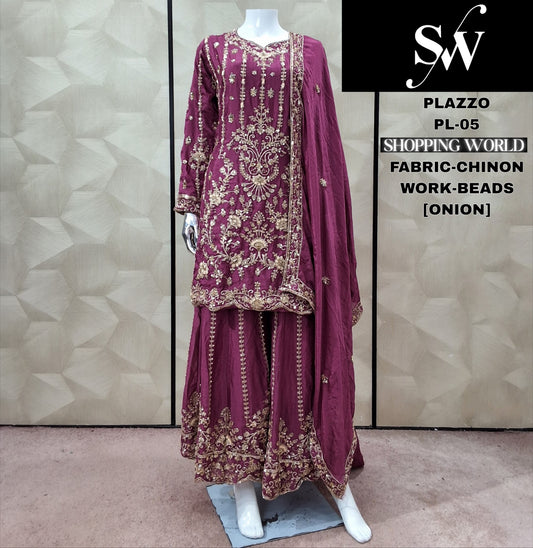 नियॉन पिंक चिनॉन प्लाज़ो सूट