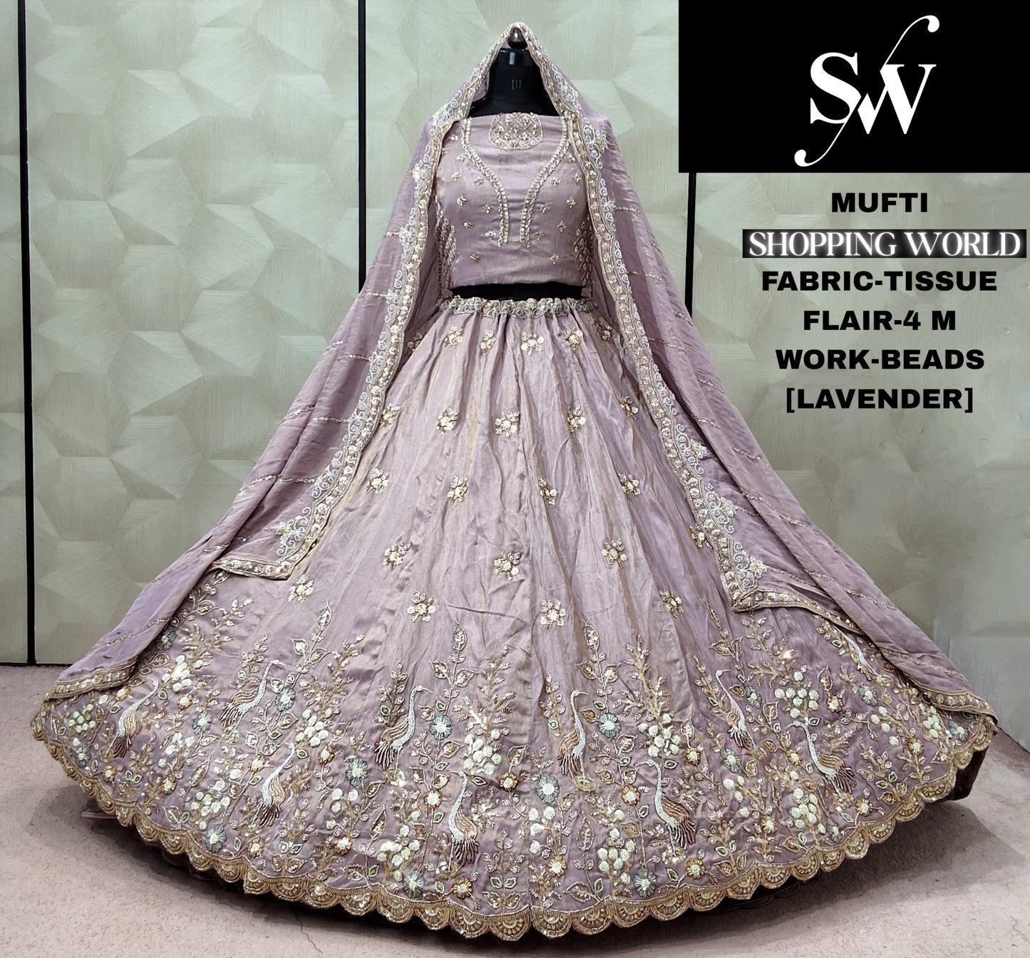 White Kanjivaram Tissue Lehenga
