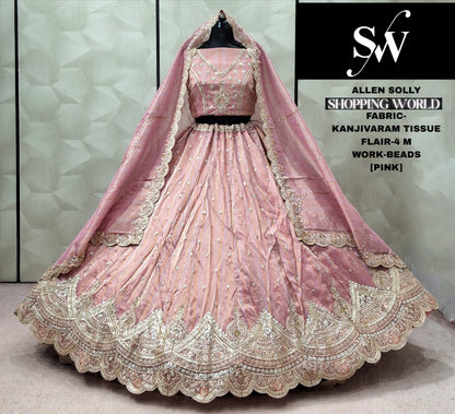 Lavender Kanjivaram Tissue Lehenga