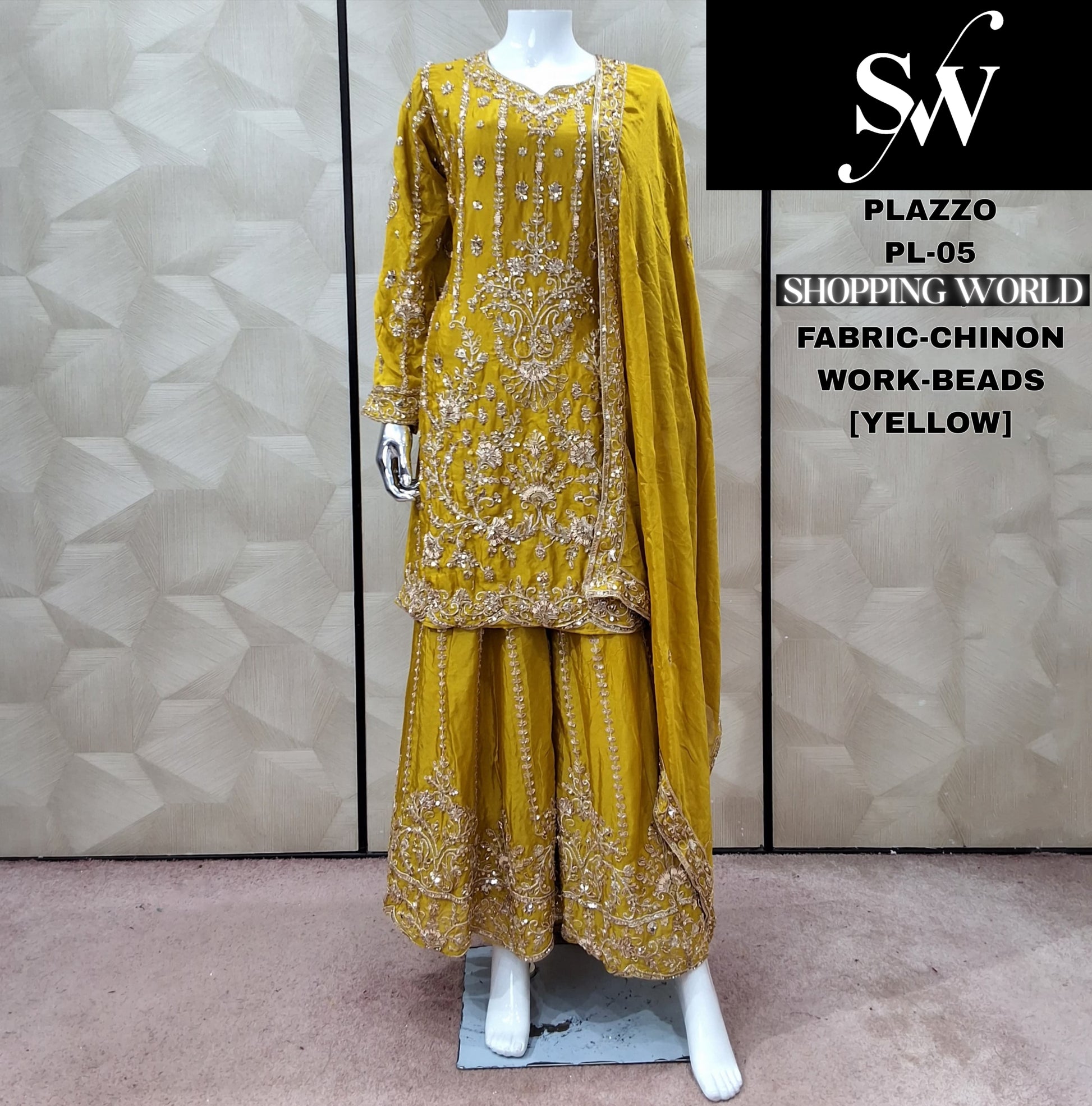 Rama Green Chinon Plazo Suit - Shopping World