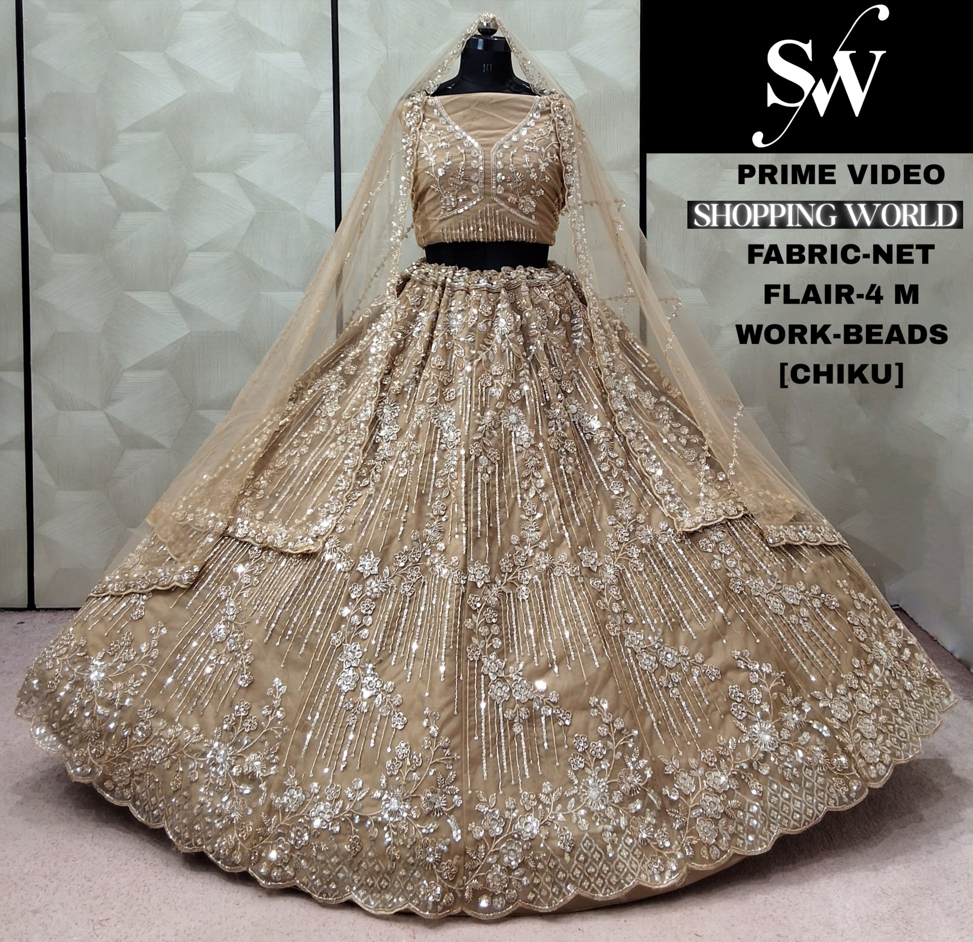 Rust orange Net Lehenga - Shopping World