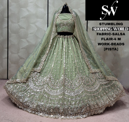 Pista green Salsa Lehenga