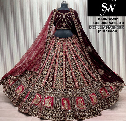 Light Maroon Bridal Lehenga - Shopping World