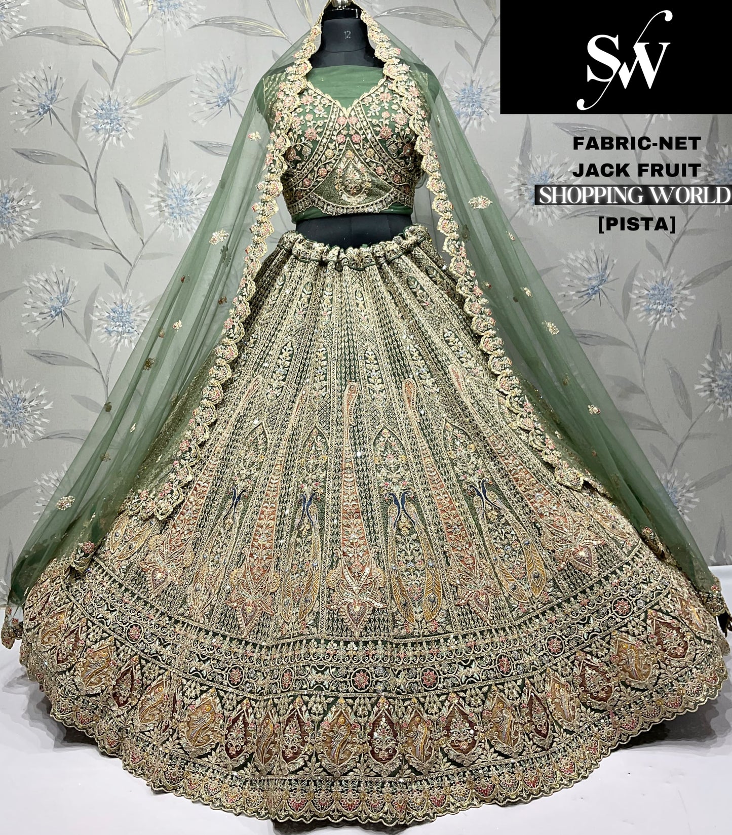 Wine Net Lehenga - Shopping World