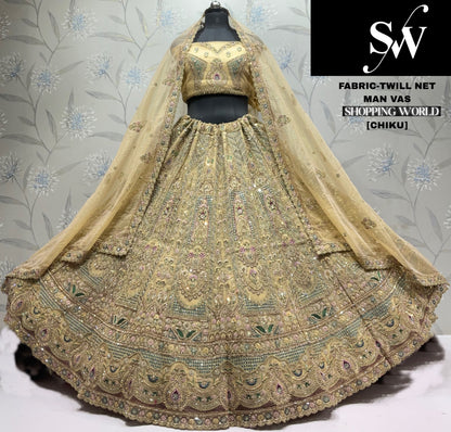 Lavender Twill Net Lehenga - Shopping World