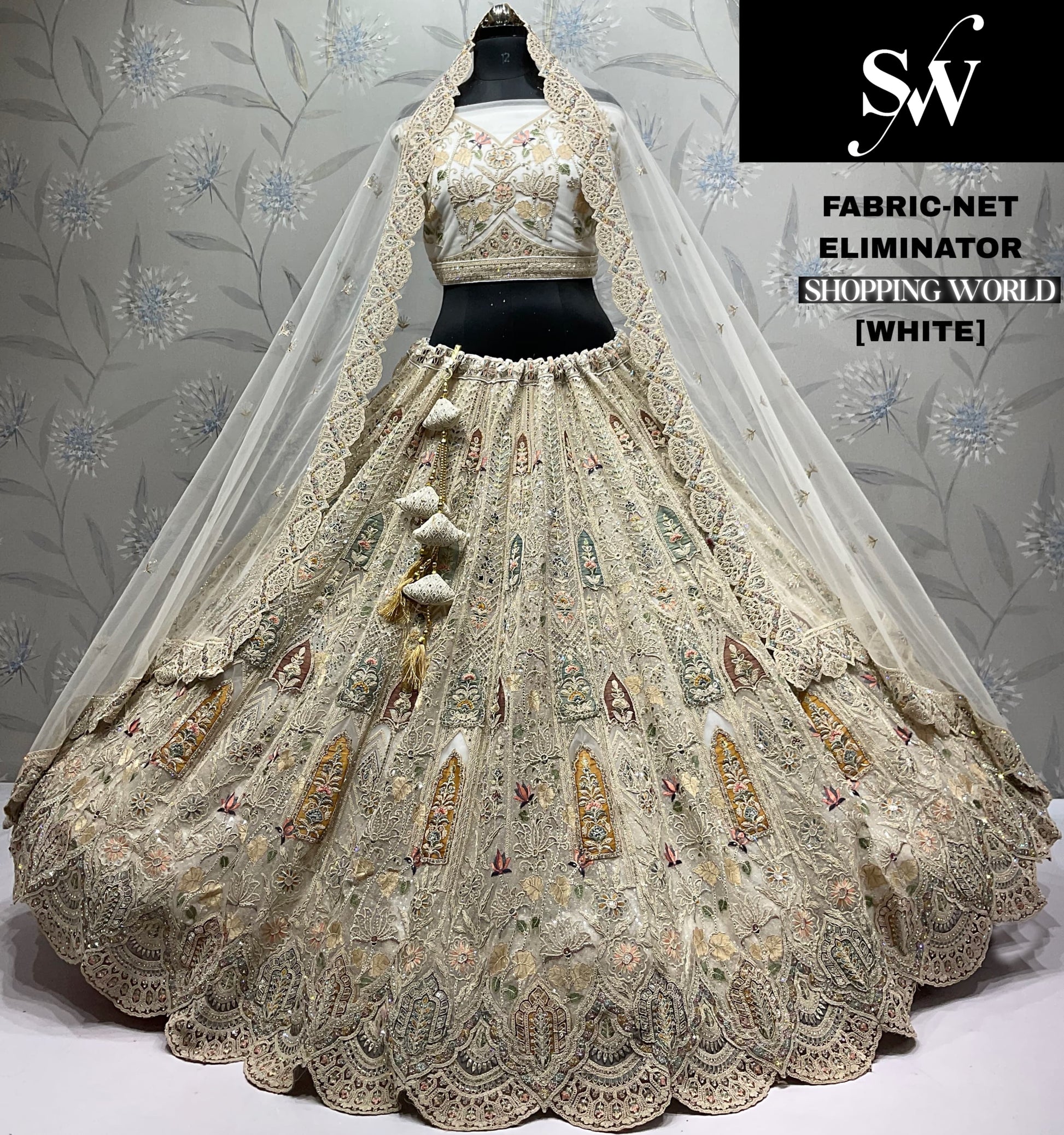 White Net Lehenga - Shopping World