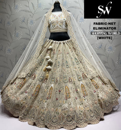 White Net Lehenga - Shopping World