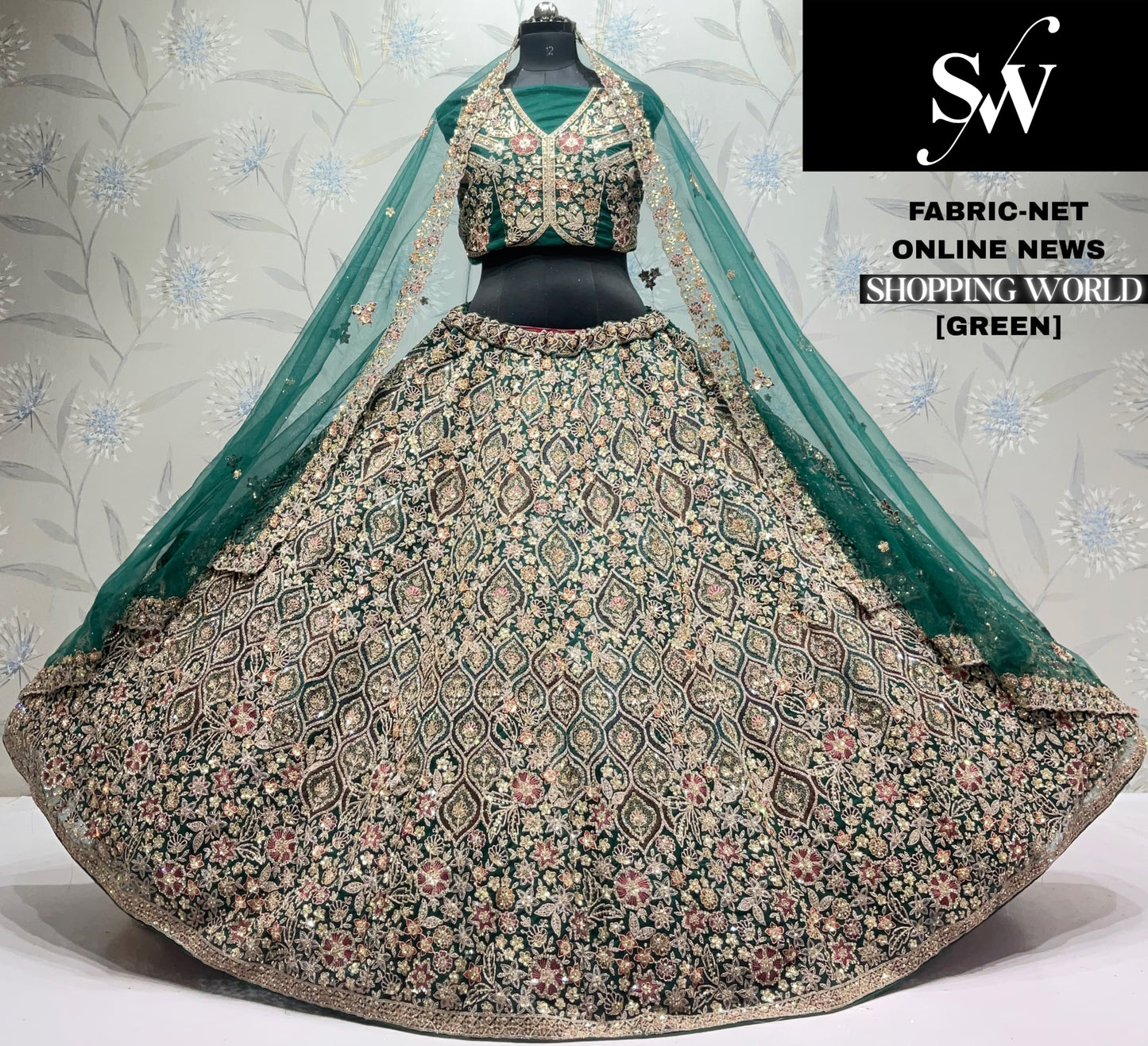 Maroon Net Lehenga - Shopping World