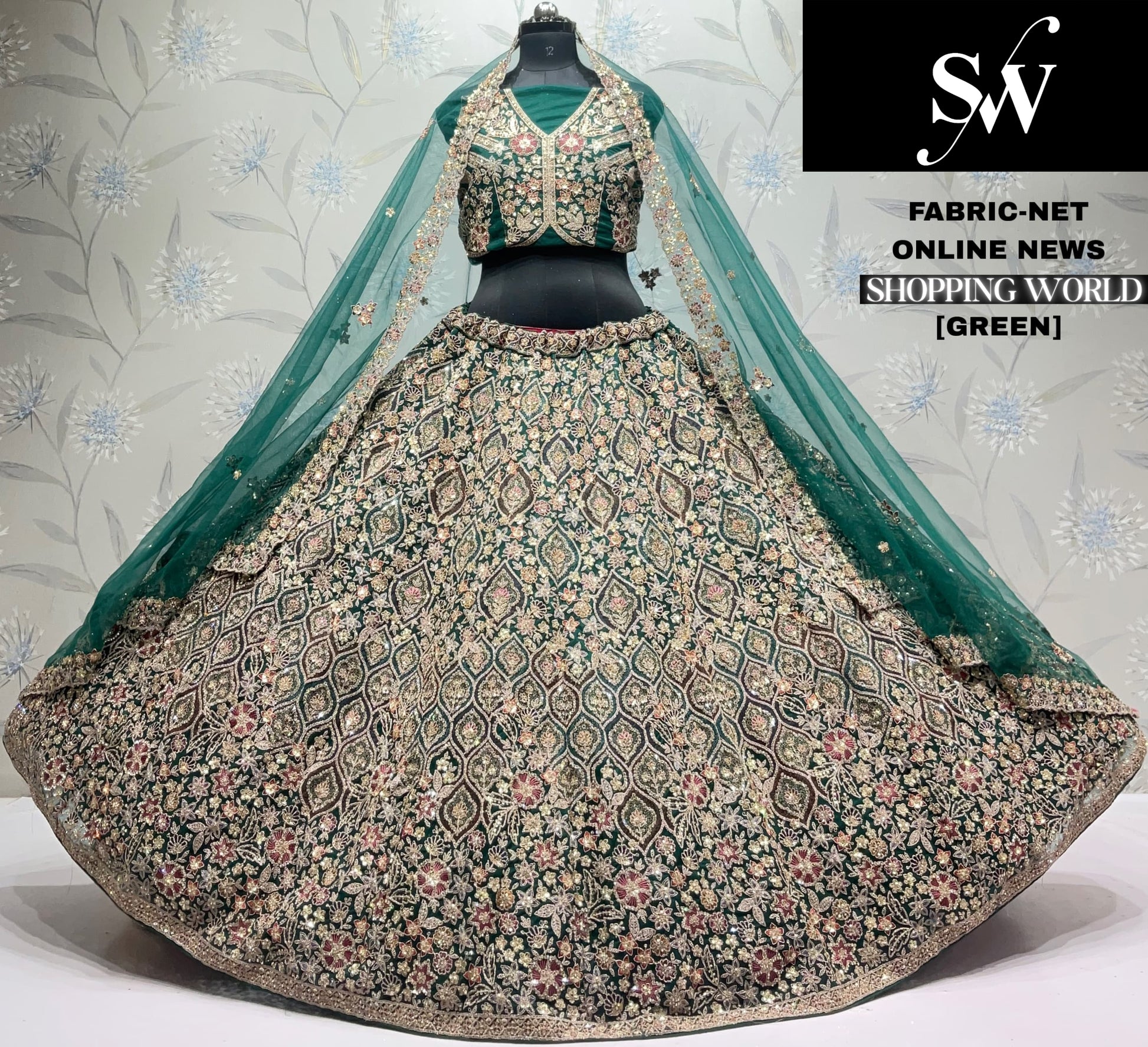 Maroon Net Lehenga - Shopping World