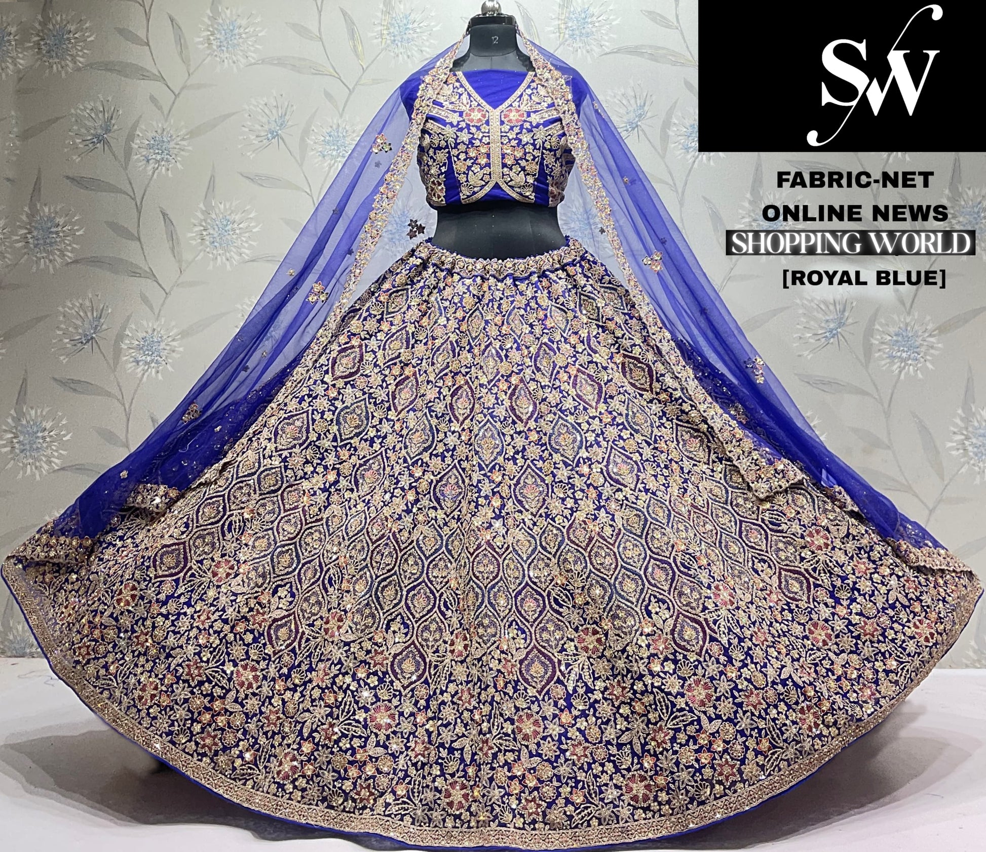 Maroon Net Lehenga - Shopping World