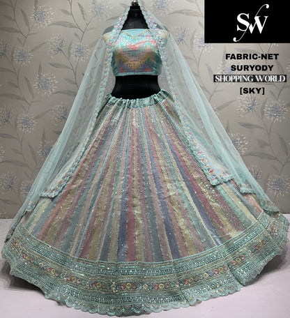 White Net Lehenga - Shopping World