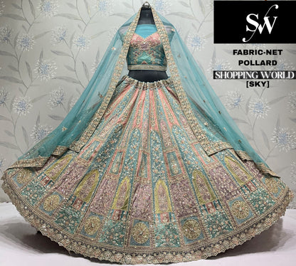 Chiku golden Net Lehenga - Shopping World