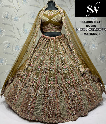Grey Net Lehenga - Shopping World