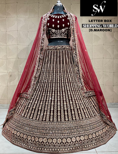 Dark Maroon Lehenga