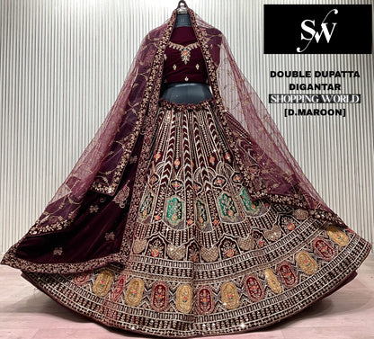 Rani pink Bridal Lehenga