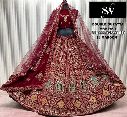 Light Maroon Bridal Lehenga