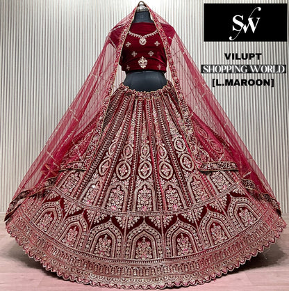 Light Maroon Bridal Lehenga
