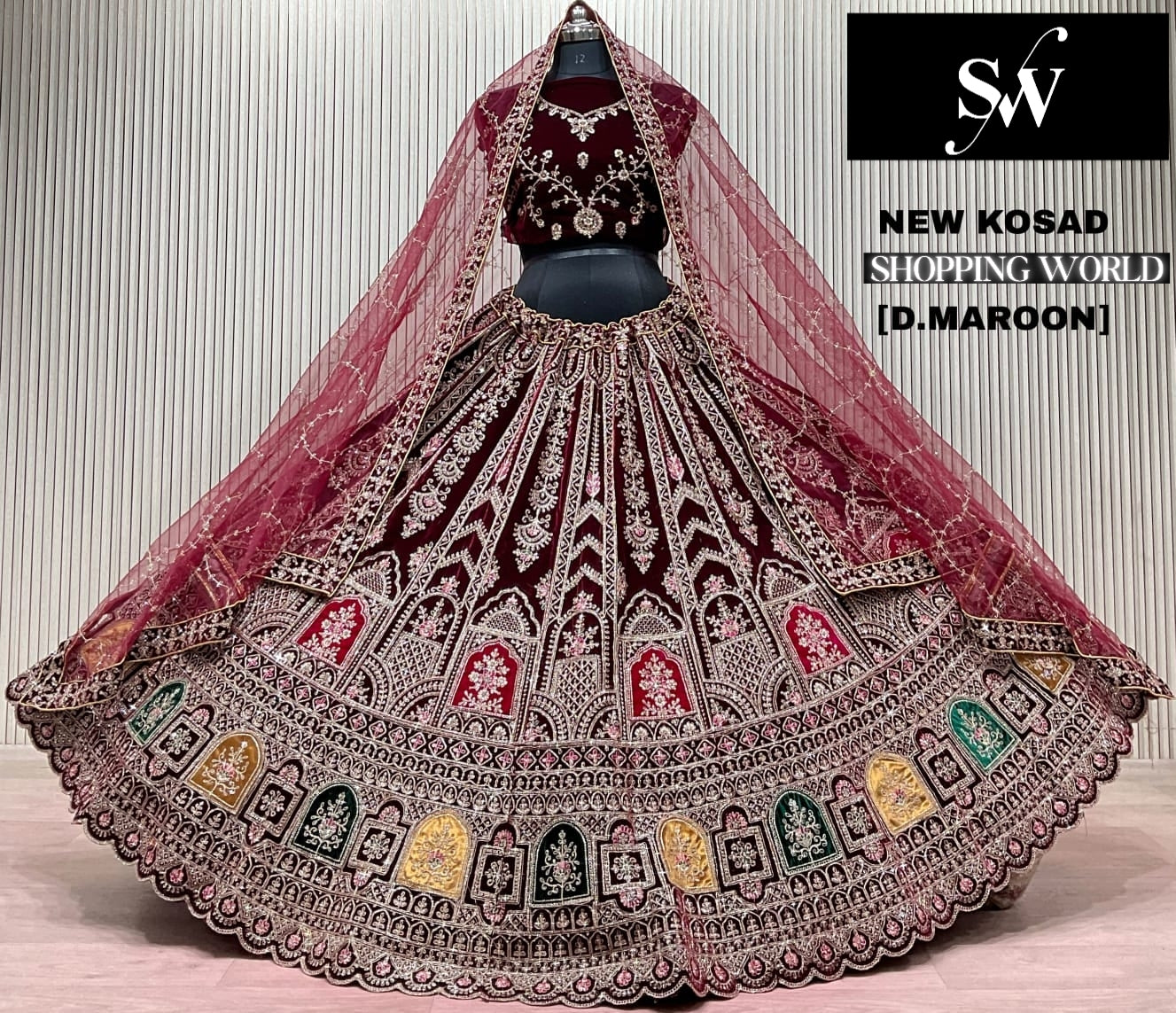 Light Maroon Bridal Lehenga