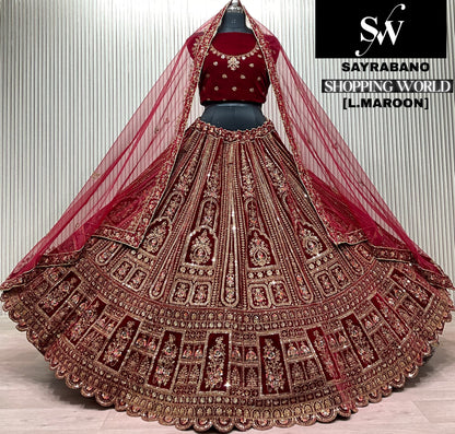 Light Maroon Bridal Lehenga