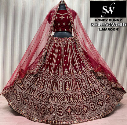 Light Maroon Bridal Lehenga