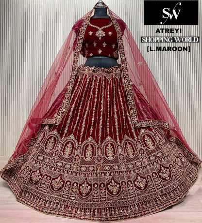 Light Maroon Bridal Lehenga